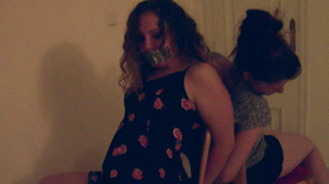www.cuffkeybondage.com - Diamondly and Amy Twist Handcuffed thumbnail